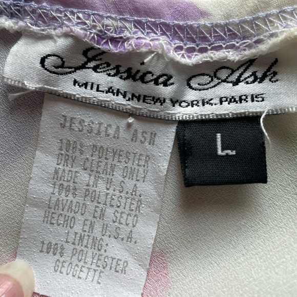 Vintage White Floral Asymmetric Ruffle Skirt XL Fairycore Romantic, Feminine 90s - Picture 4 of 6